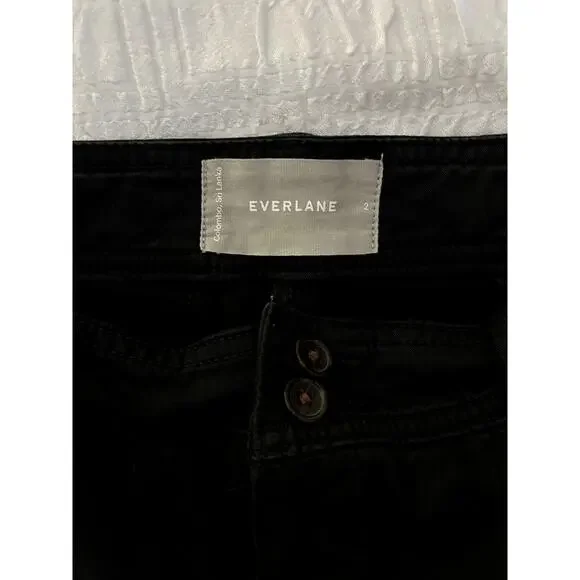 Everlane Wide- Leg Pants  Black Cargo Pants Size 2 - Picture 4 of 5